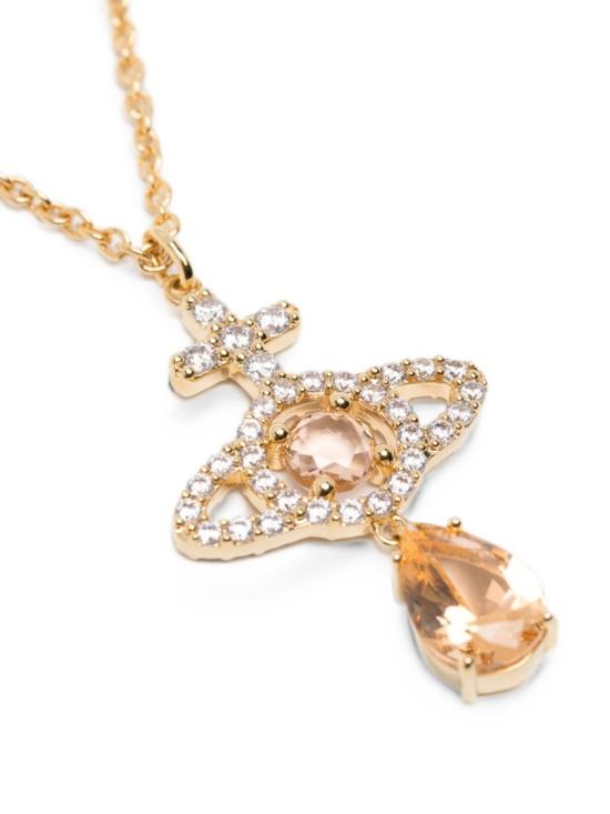 26SS 비비안웨스트우드 ORB 크리스탈 목걸이 ORB 크리스탈 목걸이 630203IB RA05 Gold - VIVIENNE WESTWOOD