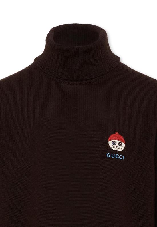 26FW [키즈] 구찌 터틀넥 니트 871005 XKFJA 2335 BLUE - GUCCI