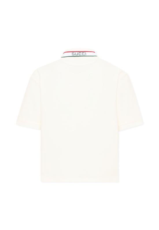 26FW [키즈] 구찌 폴로 셔츠 860897 XJHW2 9024 WHITE - GUCCI