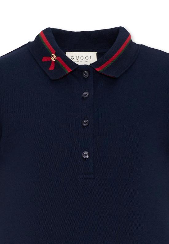 26FW [키즈] 구찌 폴로 셔츠 867881 XJHWK 4306 BLUE - GUCCI