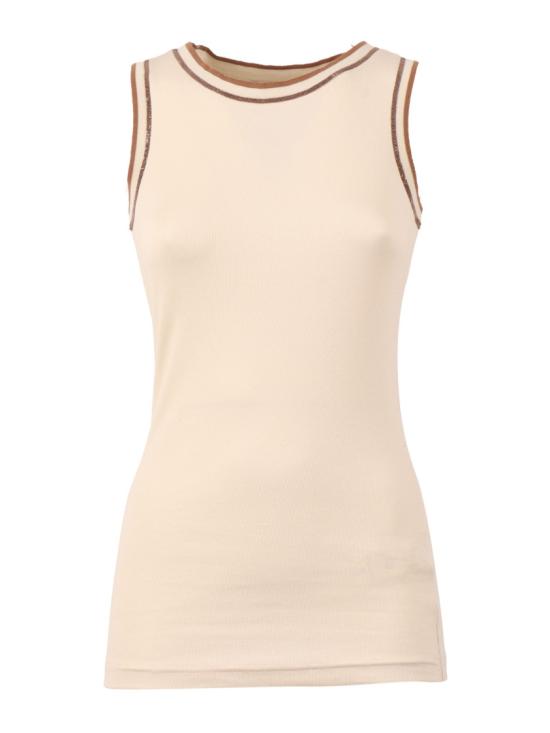 26SS 파비아나 필리피 투톤 저지 탱크탑 JED276F602M203 Neutrals