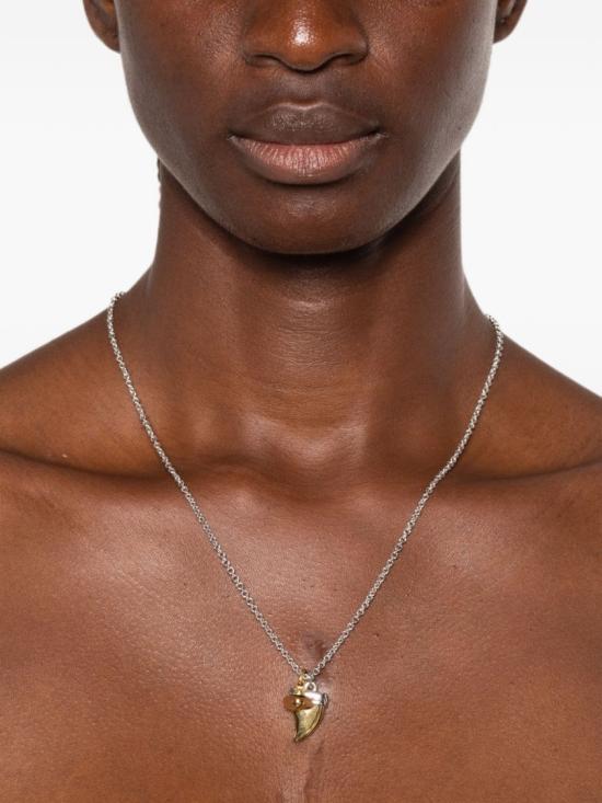 26SS 비비안웨스트우드 샤크 투스 펜던트 목걸이 샤크 투스 펜던트 목걸이 630203J6 P386 Silver - VIVIENNE WESTWOOD