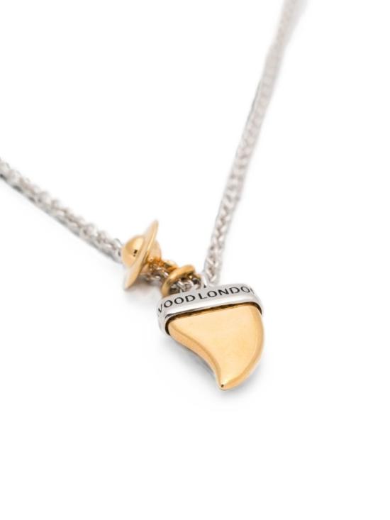 26SS 비비안웨스트우드 샤크 투스 펜던트 목걸이 샤크 투스 펜던트 목걸이 630203J6 P386 Silver - VIVIENNE WESTWOOD