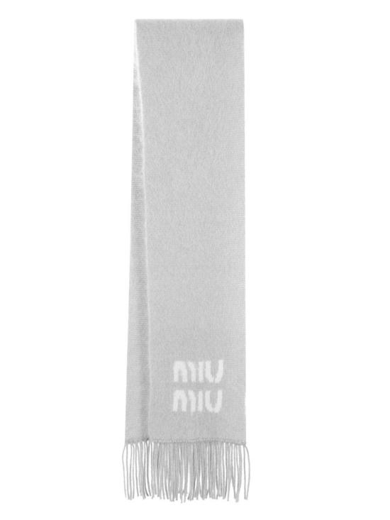 26FW 미우미우 울 모헤어 머플러 5FS062 2CQD F0031 GRIGIO