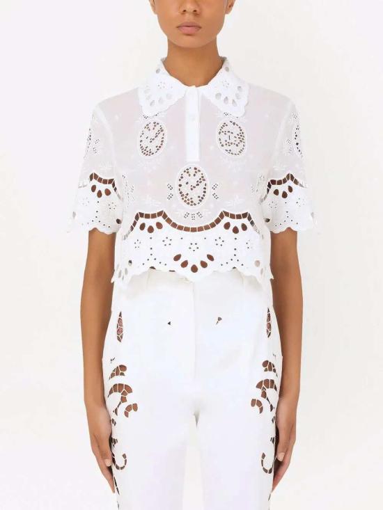 26SS 돌체앤가바나 탑 F8P29ZFU5RL W0800 BIANCO OTTICO - DOLCE & GABBANA