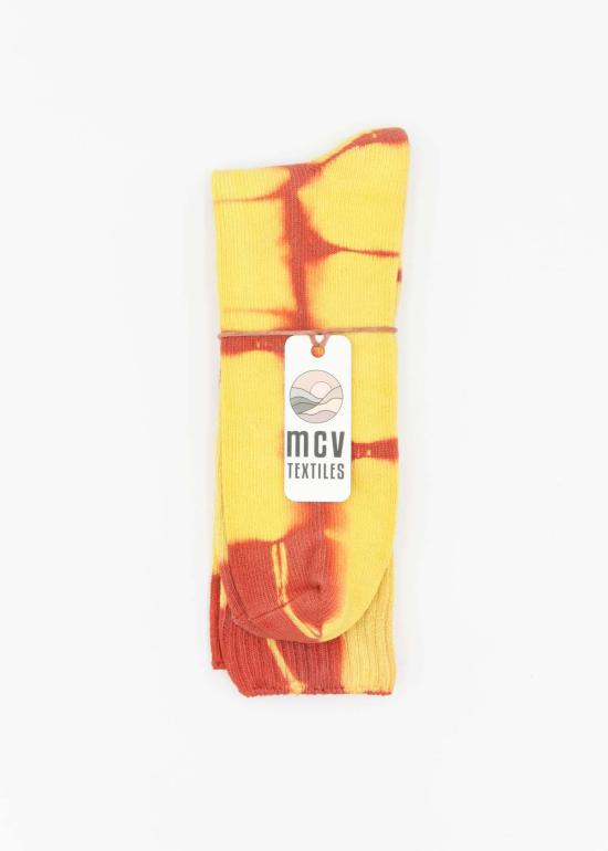  엠씨브이 텍스타일즈 양말 Mcv Textiles 천연 염색 타이 다이 크루