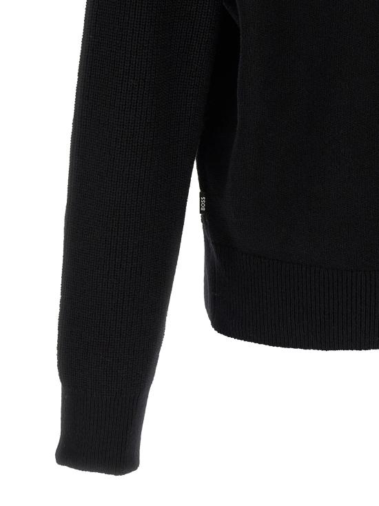 25FW 휴고보스 스웨터 H-Hero 스웨터 및 가디건 블랙 - HUGO BOSS