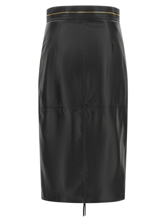 26FW 엘리자베타프랜치 스커트 가죽  블랙 - ELISABETTA FRANCHI
