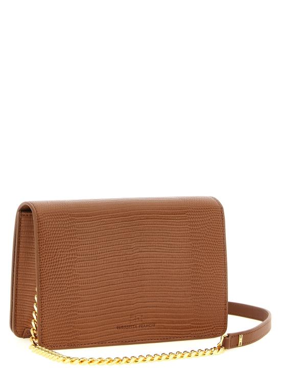 26FW 엘리자베타프랜치 클러치/파우치 도마뱀 무늬 크로스바디 백 클러치 브라운 - ELISABETTA FRANCHI