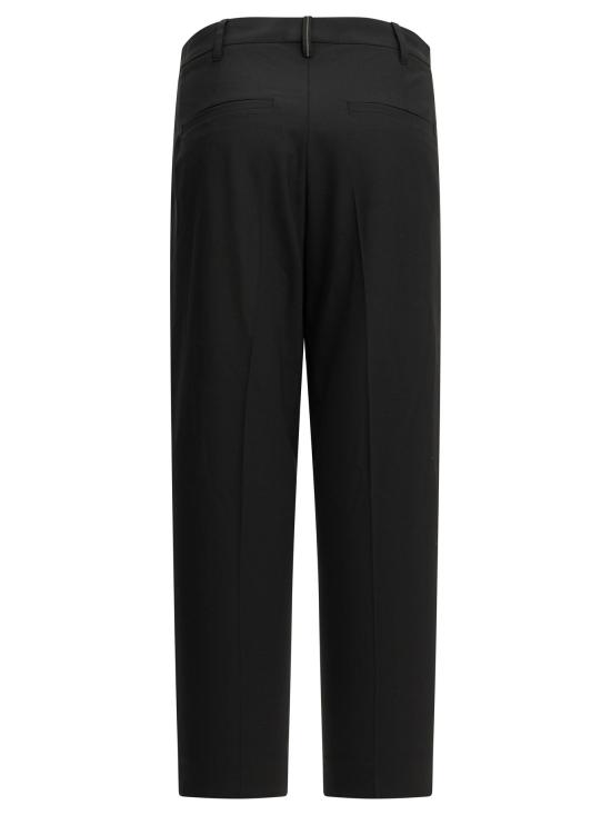 26FW 브루넬로 쿠치넬리 스트레이트 팬츠 루즈핏 바지 블랙 - BRUNELLO CUCINELLI