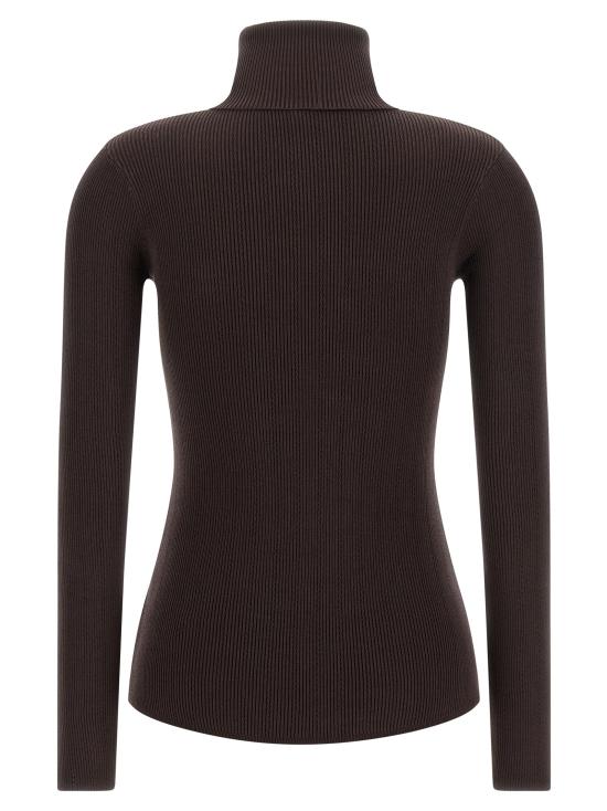 26FW 엘리자베타프랜치 터틀넥 트리코 터틀넥 스웨터 및 가디건 브라운 - ELISABETTA FRANCHI