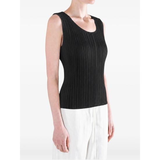 26SS 플리츠플리즈 민소매 티셔츠 PP67JK101 15 BLACK DOM - PLEATS PLEASE