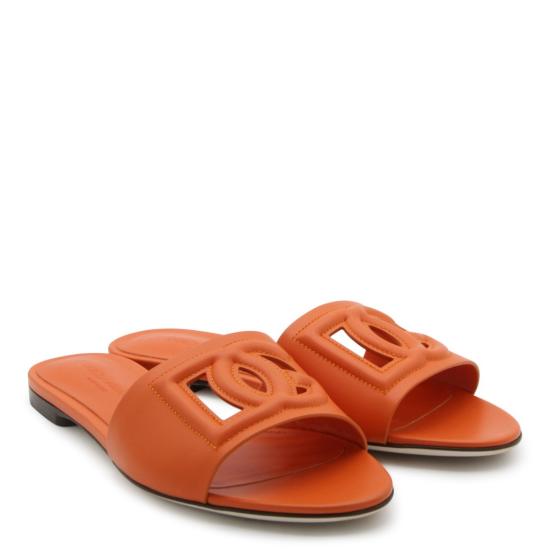 26FW 돌체앤가바나 DG 로고 카프스킨 슬리퍼 CQ0436AY32980244 Orange - DOLCE & GABBANA