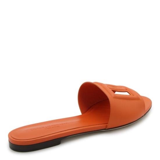 26FW 돌체앤가바나 DG 로고 카프스킨 슬리퍼 CQ0436AY32980244 Orange - DOLCE & GABBANA
