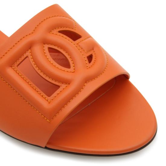 26FW 돌체앤가바나 DG 로고 카프스킨 슬리퍼 CQ0436AY32980244 Orange - DOLCE & GABBANA
