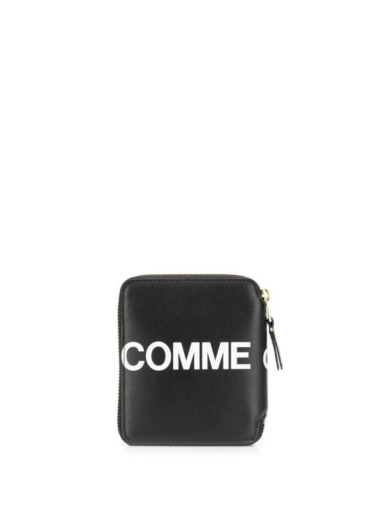 26FW 꼼데가르송 휴즈 로고 레터링 지퍼 코인포켓 SA2100HL BLACK - COMME DES GARCONS