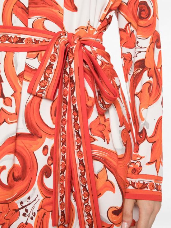 26FW 돌체앤가바나 미디 원피스 F6TVCTGDDRJS9000 ORANGE - DOLCE & GABBANA