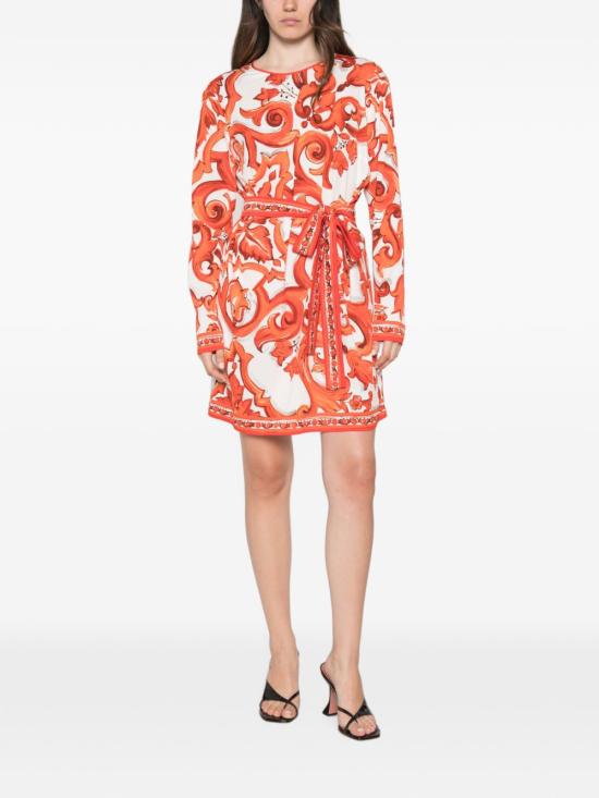 26FW 돌체앤가바나 미디 원피스 F6TVCTGDDRJS9000 ORANGE - DOLCE & GABBANA