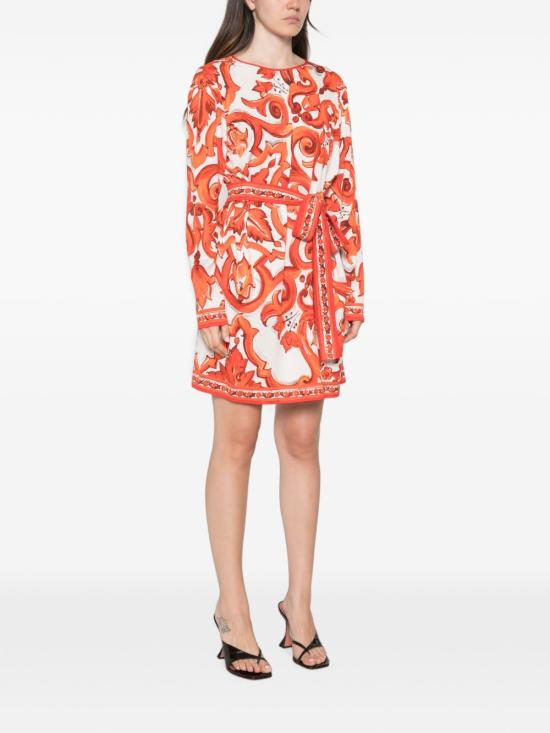 26FW 돌체앤가바나 미디 원피스 F6TVCTGDDRJS9000 ORANGE - DOLCE & GABBANA