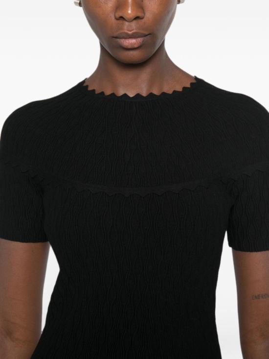 26FW 엠포리오 아르마니 미디 원피스 EW003925AF26938UC001 BLACK - EMPORIO ARMANI