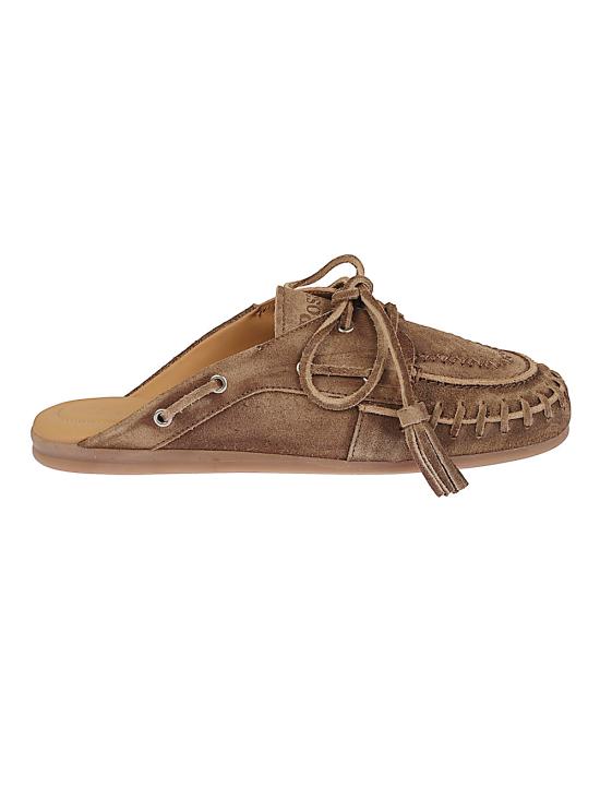 26SS 포사 샌들 BOATLOAFERFRINGESUEDECHOCOLATE BROWN