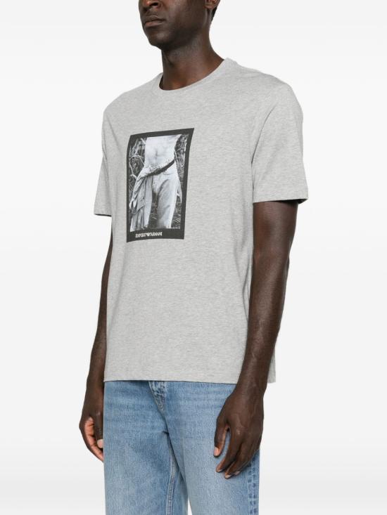 26FW 엠포리오 아르마니 반팔 티셔츠 EM006931AF23082F8301 GREY - EMPORIO ARMANI