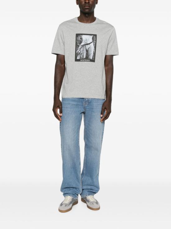 26FW 엠포리오 아르마니 반팔 티셔츠 EM006931AF23082F8301 GREY - EMPORIO ARMANI