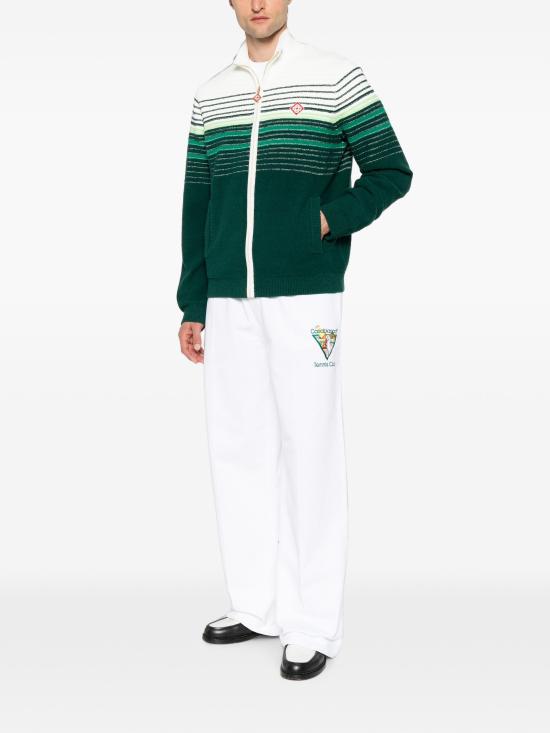 26FW 카사블랑카 자켓 MPF26KW1419 01 WHITE GREEN - CASABLANCA