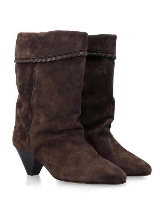 26FW 이자벨마랑 달비 드레이프 스웨이드 카프스킨 레더 부츠 BO0188FBC1A20S 50CL CHOCOLATE - ISABEL MARANT
