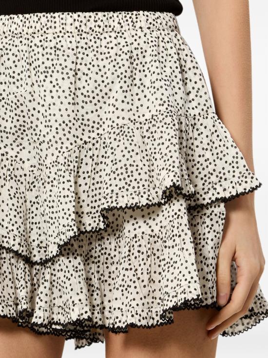 26FW 이자벨마랑에뚜왈 조카디아 코튼 러플 쇼츠 SH0021FGD3J03E ECBK ECRU BLACK - ISABEL MARANT ETOILE