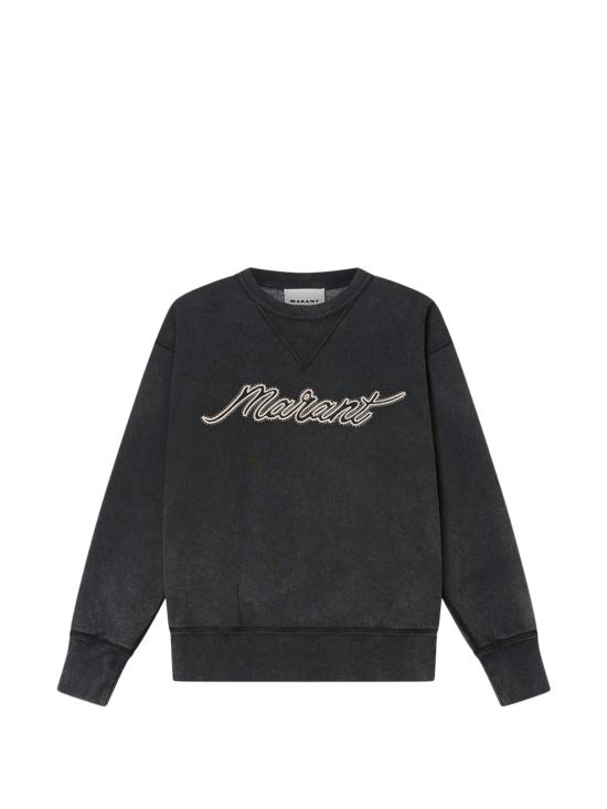 26FW 이자벨마랑에뚜왈 라이즈 스웨트 자수 코튼 플리스 스웨트셔츠 SW0061FAD3M04E 02FK FADED BLACK