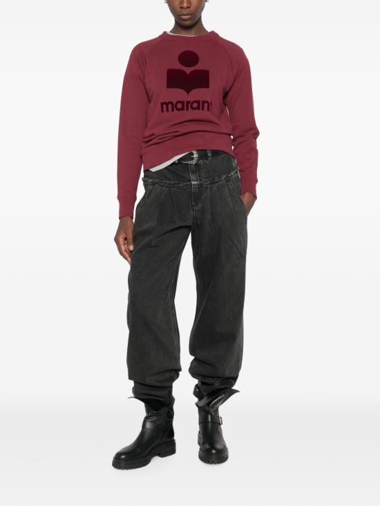 26FW 이자벨마랑에뚜왈 밀리니 코튼 스웨트셔츠 SW0160FAA1M07E BYBY BURGUNDY - ISABEL MARANT ETOILE