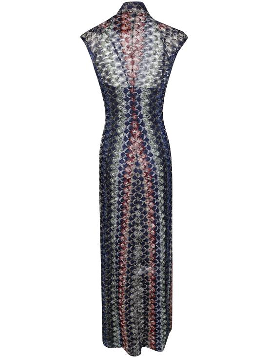 26FW 미소니 미디 원피스 DS26WG2HBR015P SMSPV MULTICOLOUR - MISSONI