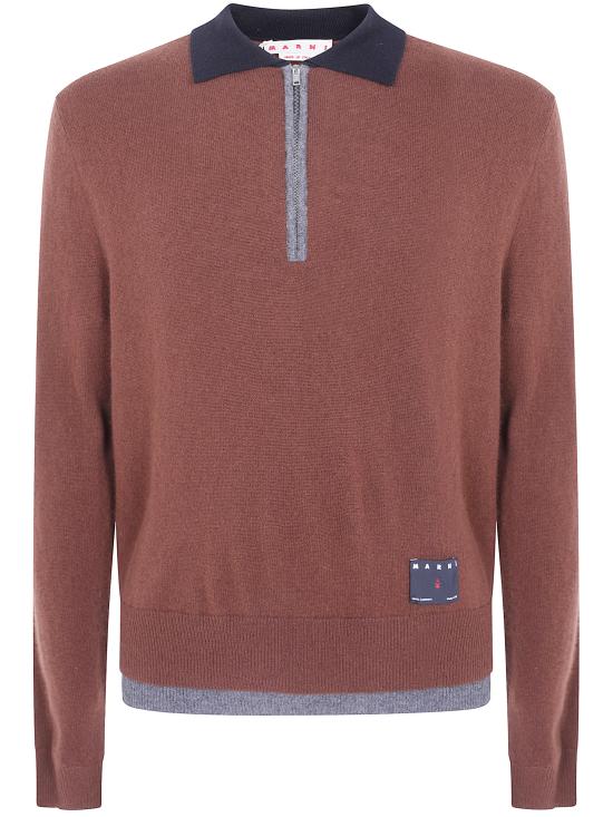 26FW 마르니 반팔 티셔츠 POMG0096Q0UFX331 MXM53 BROWN