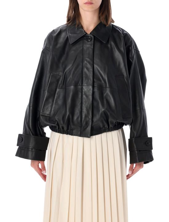 26FW 로에 가죽 자켓 42011248 001 BLACK