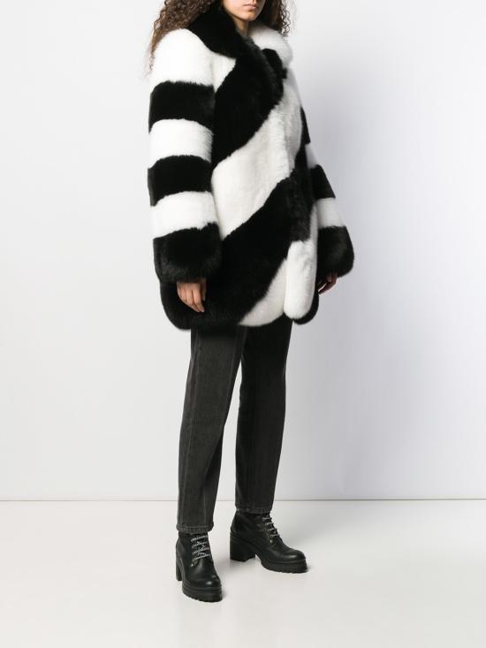 25FW 생로랑 무스탕 583991Y7LY2 1090 LACK WHITE - SAINT LAURENT
