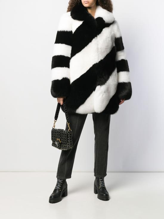 25FW 생로랑 무스탕 583991Y7LY2 1090 LACK WHITE - SAINT LAURENT