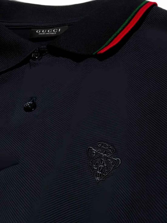 26FW 구찌 폴로 티셔츠 872471 XJHX6 4816 DARK BLUE DOM - GUCCI