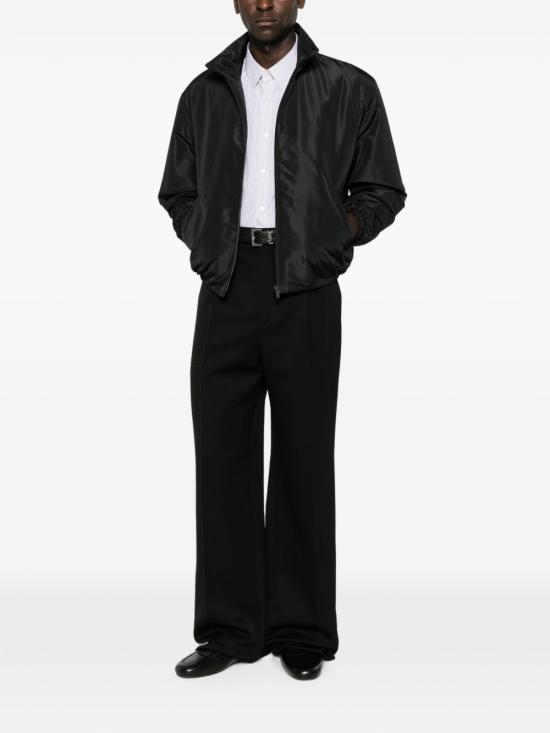 26FW 생로랑 플루이드 그레인 드 푸드르 포멀 슬랙스 A000O7Y7E63 1000 NOIR - SAINT LAURENT
