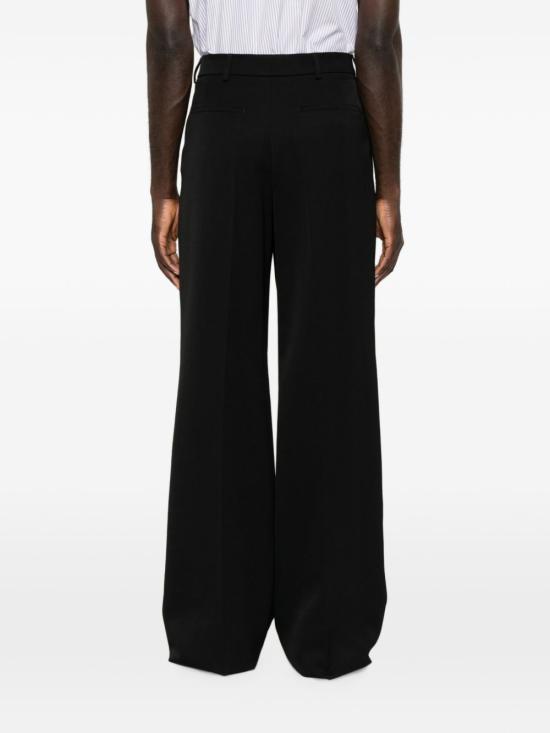 26FW 생로랑 플루이드 그레인 드 푸드르 포멀 슬랙스 A000O7Y7E63 1000 NOIR - SAINT LAURENT