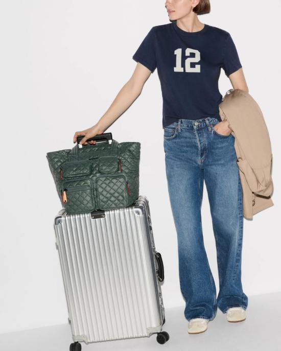  엠지 월리스 캐리어 Mz Wallace Medium Metro Travel Tote Juniper - MZ WALLACE