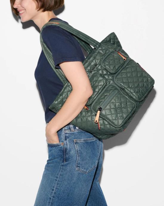  엠지 월리스 캐리어 Mz Wallace Medium Metro Travel Tote Juniper - MZ WALLACE