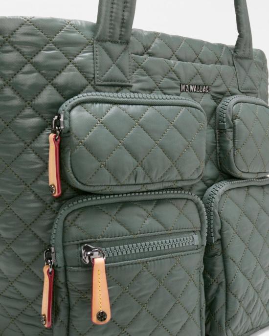  엠지 월리스 캐리어 Mz Wallace Medium Metro Travel Tote Juniper - MZ WALLACE