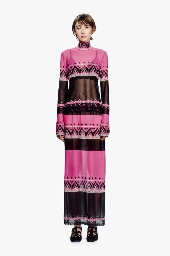  안나 수이 롱 스커트 726A10 PINK - ANNA SUI