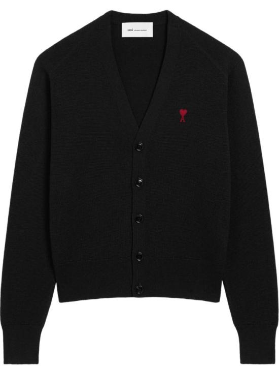26FW 아미 ADC 울 V넥 가디건 HKC361 001009 Noir rouge