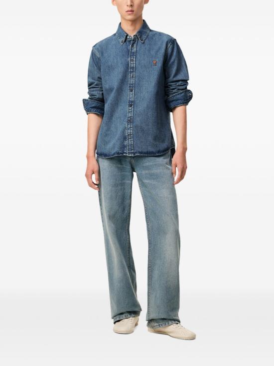 26FW 아미 데님 셔츠 USH786 DE0056480 Bleu - AMI