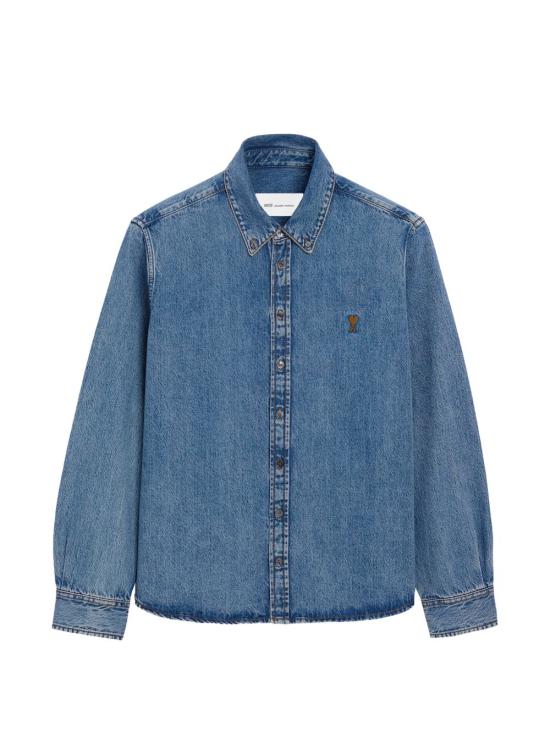 26FW 아미 데님 셔츠 USH786 DE0056480 Bleu - AMI