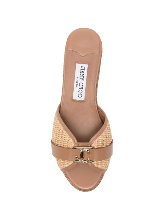 26FW 지미추 뮬/슬리퍼 LEDAWEDGE50UKN NATURALTOFFEE Marrone - JIMMY CHOO