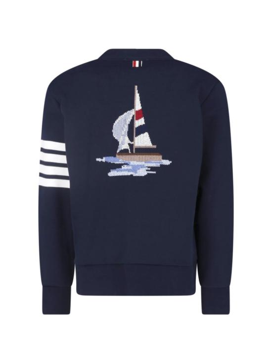 26FW 톰브라운 니트웨어 MJT582E 00535415 Blue - THOM BROWNE
