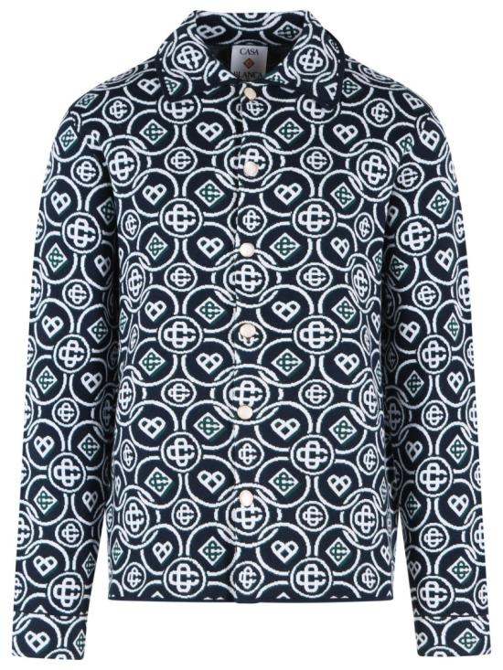 26FW 카사블랑카 긴팔 셔츠 M AW26 KW 1465 01 COTTON CC MONOGRAM Grey